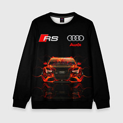 Свитшот детский AUDI RS 5 FIRE АУДИ РС 5, цвет: 3D-черный