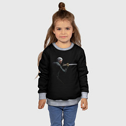 Свитшот детский Вирджил с катаной, цвет: 3D-меланж — фото 2