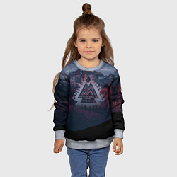 Свитшот детский Валькнут, цвет: 3D-меланж — фото 2