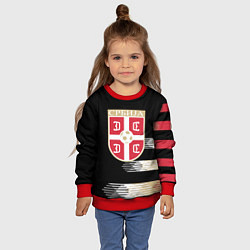 Свитшот детский Сборная Сербии, цвет: 3D-красный — фото 2