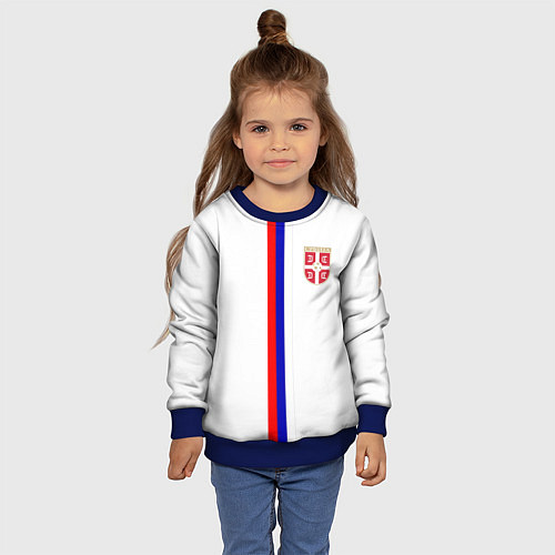 Детский свитшот Сборная Сербии / 3D-Синий – фото 4
