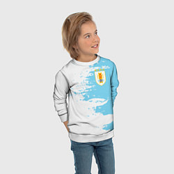Свитшот детский Сборная Уругвая, цвет: 3D-белый — фото 2