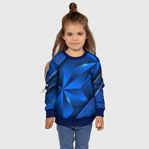 Детский свитшот 3D абстрактные фигуры BLUE / 3D-Синий – фото 4