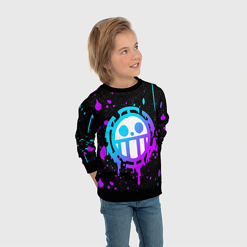 Детский свитшот ONE PIECE ВАН ПИС НЕОН / 3D-Черный – фото 3