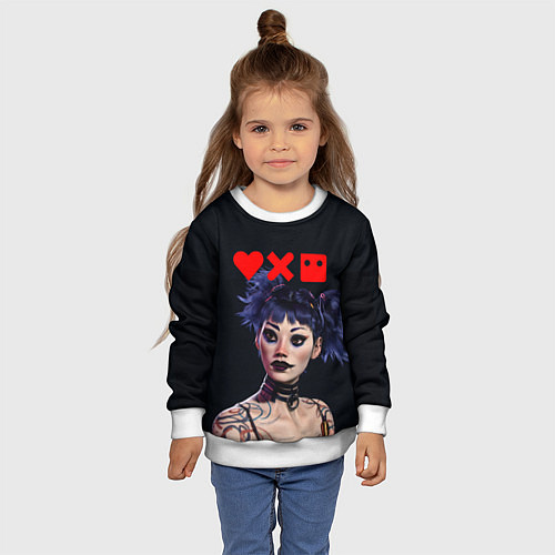 Детский свитшот Love, Death and Robots Lora Z / 3D-Белый – фото 4