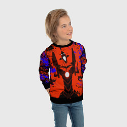 Свитшот детский Евангелион Evangelion, цвет: 3D-черный — фото 2