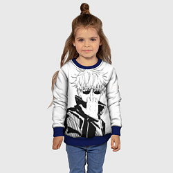 Свитшот детский Магическая битва Годжо, цвет: 3D-синий — фото 2