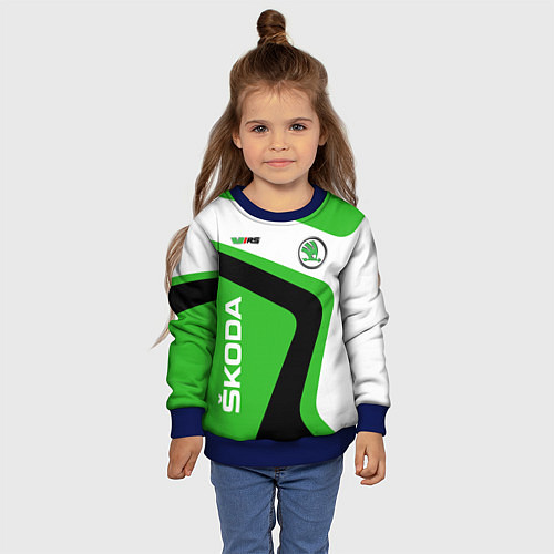 Детский свитшот Skoda / 3D-Синий – фото 4