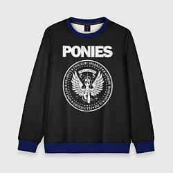 Свитшот детский Pony x Ramones, цвет: 3D-синий