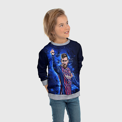 Детский свитшот Lionel Messi Barcelona 10 / 3D-Меланж – фото 3