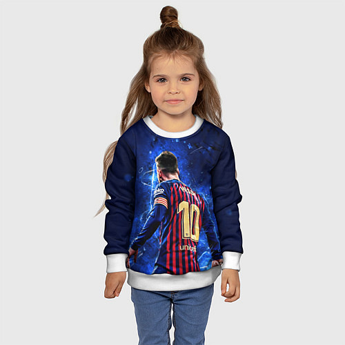 Детский свитшот Leo Messi Лео Месси 10 / 3D-Белый – фото 4