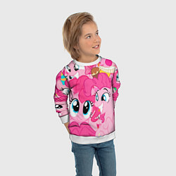 Свитшот детский Pinkie Pie pattern, цвет: 3D-белый — фото 2