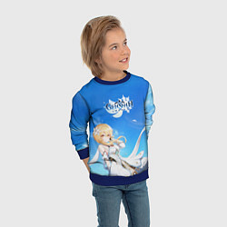 Свитшот детский Genshin Impact Lumine, цвет: 3D-синий — фото 2
