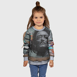 Свитшот детский Сальвадор Дали, цвет: 3D-меланж — фото 2