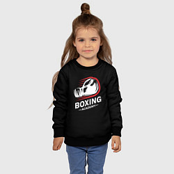 Свитшот детский Бокс, цвет: 3D-черный — фото 2