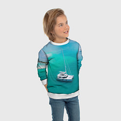 Свитшот детский ПАРУСНИК SAILBOAT Z, цвет: 3D-белый — фото 2