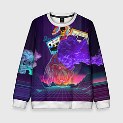 Свитшот детский Ретро 90-е, цвет: 3D-белый