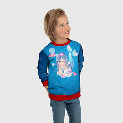 Свитшот детский Русалочка, цвет: 3D-красный — фото 2