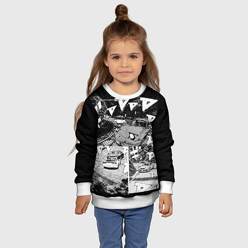 Детский свитшот Initial d / 3D-Белый – фото 4