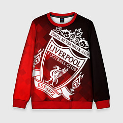 Свитшот детский LIVERPOOL ЛИВЕРПУЛЬ, цвет: 3D-красный