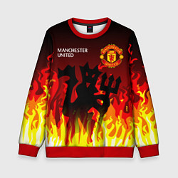 Свитшот детский MANCHESTER UNITED ДЬЯВОЛ, цвет: 3D-красный