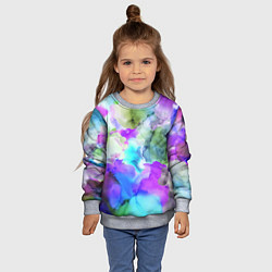 Свитшот детский Акварельная краска, цвет: 3D-меланж — фото 2