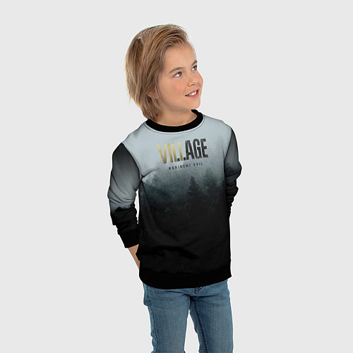 Детский свитшот Resident Evil Village / 3D-Черный – фото 3