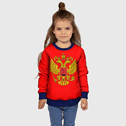 Свитшот детский РОССИЯ RUSSIA UNIFORM, цвет: 3D-синий — фото 2