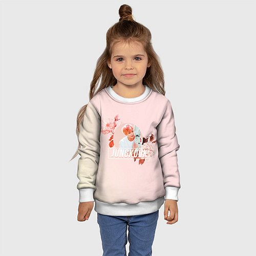 Детский свитшот Чон Чонгук / 3D-Белый – фото 4