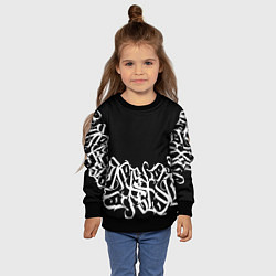 Свитшот детский КАЛЛИГРАФИЯ CALLIGRAPHY, цвет: 3D-черный — фото 2