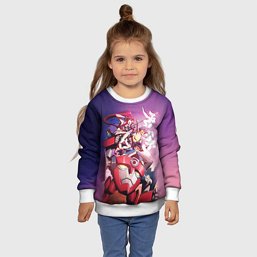 Детский свитшот Gurren Lagann / 3D-Белый – фото 4
