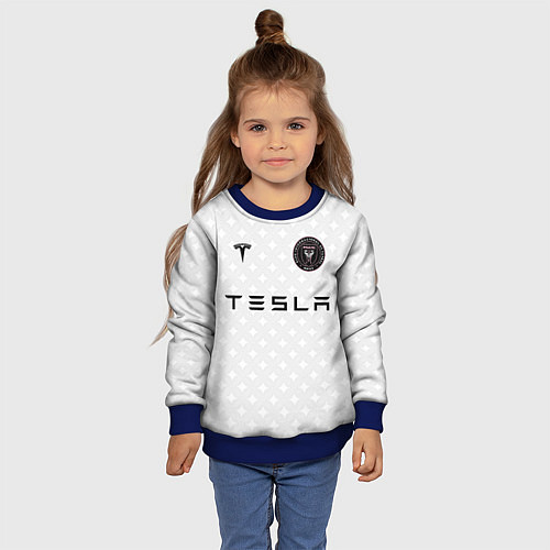 Детский свитшот INTER MIAMI FC TESLA KIT / 3D-Синий – фото 4