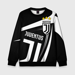 Свитшот детский JUVENTUS ЮВЕНТУС ПОЛОСЫ, цвет: 3D-черный