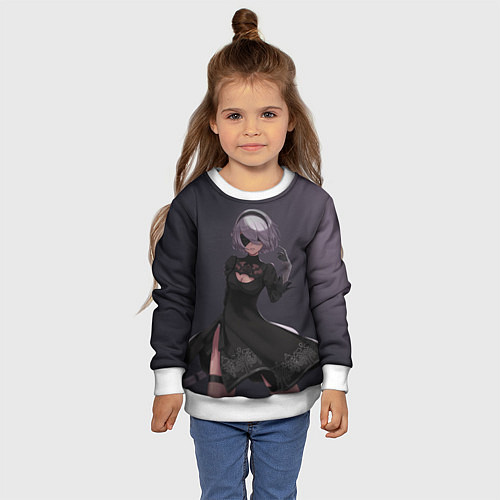 Детский свитшот Nier / 3D-Белый – фото 4