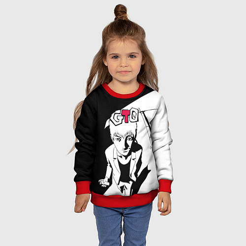 Детский свитшот GTO / 3D-Красный – фото 4