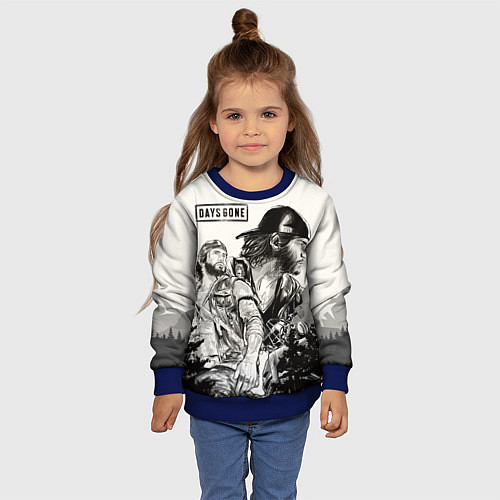 Детский свитшот Days Gone / 3D-Синий – фото 4