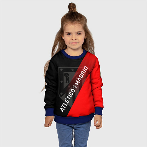 Детский свитшот АТЛЕТИКО МАДРИД ATLETICO / 3D-Синий – фото 4