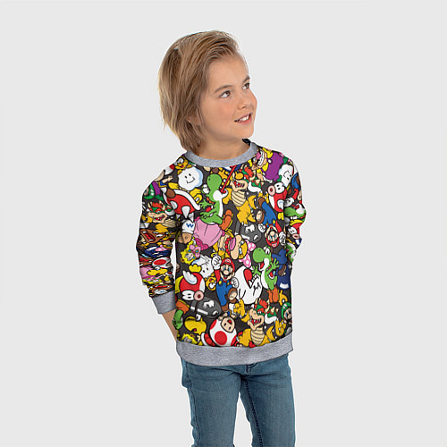 Детский свитшот Capcom World / 3D-Меланж – фото 3