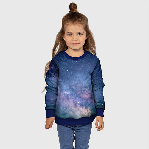 Детский свитшот Космос / 3D-Синий – фото 4