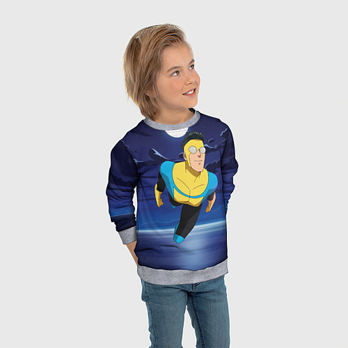 Детский свитшот Марк Грэйсон Неуязвимый / 3D-Меланж – фото 3