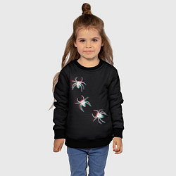 Свитшот детский ПАУКИ ГЛИТЧ GLITCH SPIDERS, цвет: 3D-черный — фото 2