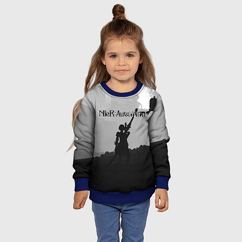 Детский свитшот Nier Automata Z / 3D-Синий – фото 4