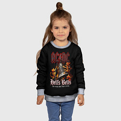 Свитшот детский ACDC Hells Bells, цвет: 3D-меланж — фото 2