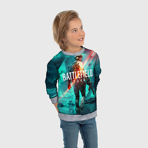 Детский свитшот Баттлфилд 2042 / 3D-Меланж – фото 3