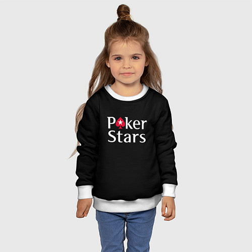 Детский свитшот Poker Stars / 3D-Белый – фото 4