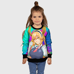 Свитшот детский Тору, цвет: 3D-черный — фото 2