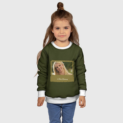 Детский свитшот Free Britney / 3D-Белый – фото 4