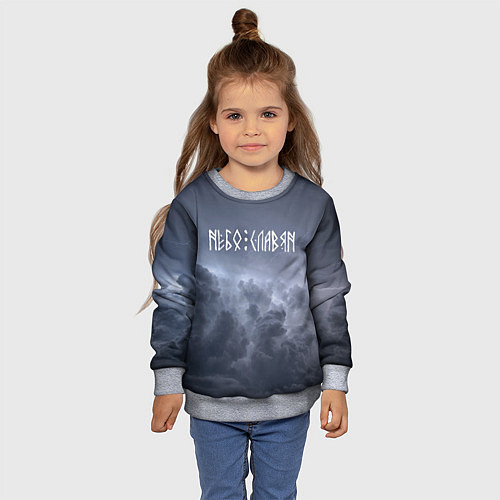 Детский свитшот НЕБО СЛАВЯН СЛАВЯНСТВО Z / 3D-Меланж – фото 4