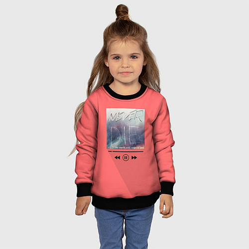 Детский свитшот Never die / 3D-Черный – фото 4