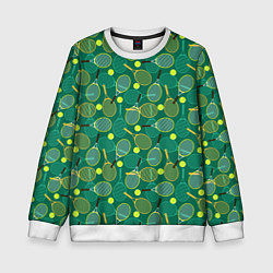 Свитшот детский Большой Теннис, цвет: 3D-белый